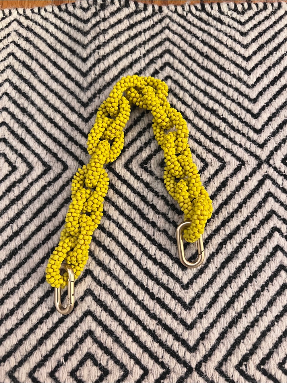 Clare V Yellow seed bead shortie strap